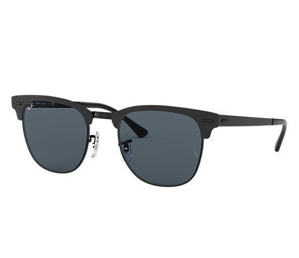 Ray Ban Clubmaster Metal RB3716 sunglasses – Black Frame / Blue Classic Lens