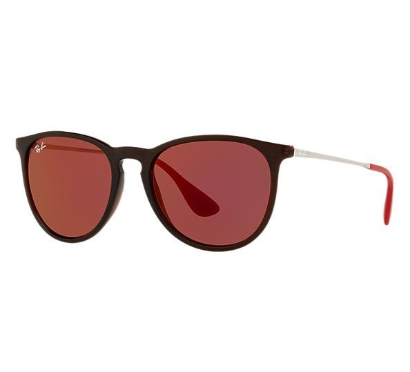 Ray Ban Erika Color Mix RB4171 sunglasses – Brown; Silver Frame / Dark Red Classic Lens