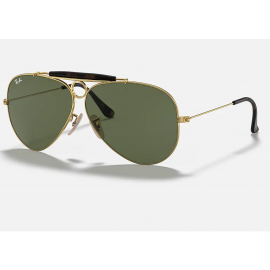 Ray Ban Shooter Havana Collection RB3138 sunglasses – Gold Frame / Green Classic G-15 Lens