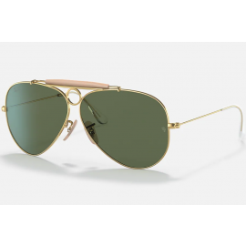 Ray Ban Shooter Aviation Collection RB3138 sunglasses – Gold Frame / Green Classic G-15 Lens