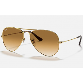 Ray Ban Aviator Gradient RB3025 sunglasses – Gold Frame / Light Brown Gradient Lens