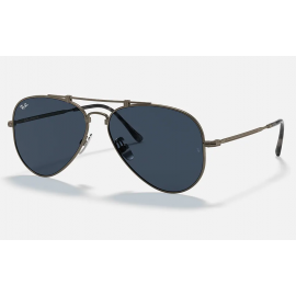 Ray Ban Aviator Titanium RB8125 sunglasses – Grey Frame / Blue Classic Lens