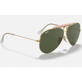 Ray Ban Shooter RB3138 sunglasses – Gold Frame / Green Classic G-15 Lens