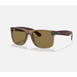 Ray Ban Justin Color Mix Transparent Brown RB4165 Sunglasses Dark Blue Classic B-15