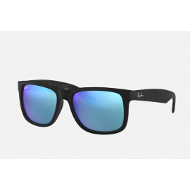 Ray Ban Justin Color Mix Black RB4165 Sunglasses Blue Mirror