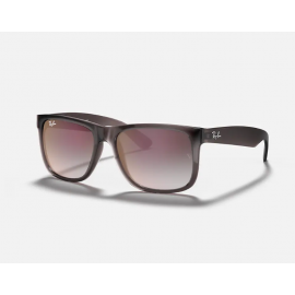 Ray Ban Justin Glitter Gradient Lenses Transparent Grey RB4165 Sunglasses Grey Mirror