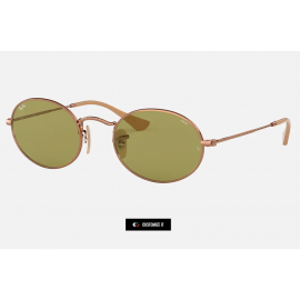 Ray Ban Oval Washed Evolve RB3547N sunglasses – Copper Frame / Green Photochromic Classic Lens