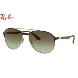 Ray Ban Active RB3606 sunglasses – Black; Gold Frame / Brown Gradient Lens