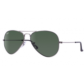 Ray Ban Aviator Classic RB3025 sunglasses - Gunmetal Frame / Green Lens