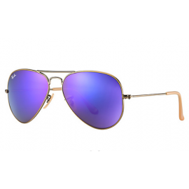 Ray Ban Aviator Flash Lenses RB3025 sunglasses – Bronze-Copper Frame / Violet Mirror Lens