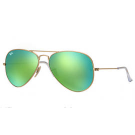 Ray Ban Aviator Flash Lenses RB3025 sunglasses – Gold Frame / Green Flash Lens
