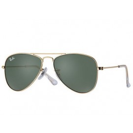 Ray Ban Aviator Junior RJ9506S sunglasses – Gold Frame / Green Classic Lens
