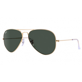 Ray Ban Aviator Large Metal II RB3026 sunglasses - Gold Frame / Green Lens