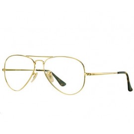 Ray Ban Aviator Optics RB6489 eyeglasses – Gold Frame / Clear Lens