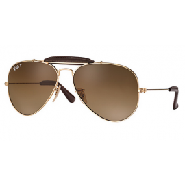 Ray Ban Aviator Outdoorsman Craft At Collection RB3422Q sunglasses – Gold Frame / Brown Gradient Lens