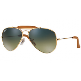 Ray Ban Aviator Outdoorsman Craft RB3422Q sunglasses –Gold Frame / Green Classic G-15 Lens