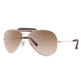 Ray Ban Aviator Outdoorsman Craft RB3422Q sunglasses –Gold Frame / Light Brown Gradient Lens