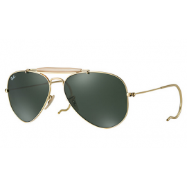 Ray Ban Aviator Outdoorsman RB3030 sunglasses - Gold Frame / Green Lens