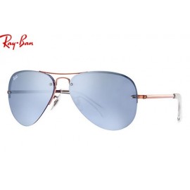 Ray Ban Aviator RB3449 sunglasses – Bronze-Copper Frame / Violet Mirror Lens