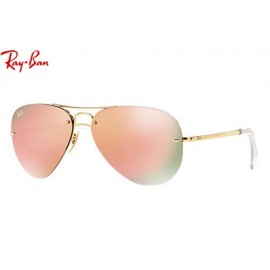 Ray Ban Aviator RB3449 sunglasses – Gold Frame / Copper Mirror Lens