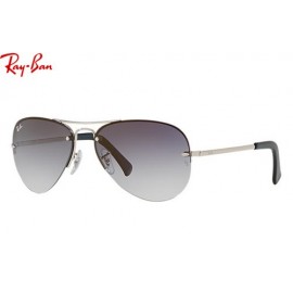 Ray Ban Aviator RB3449 sunglasses – Silver Frame / Blue Gradient Mirror Lens