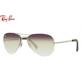 Ray Ban Aviator RB3449 sunglasses – Silver Frame / Green Grey Gradient Lens