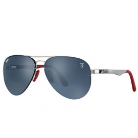 Ray Ban Aviator RB3460M Scuderia Ferrari Collection sunglasses – Silver Frame / Grey Classic Lens