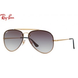 Ray Ban Blaze Aviator RB3584N sunglasses – Gold Frame / Blue Gradient Mirror Lens