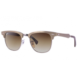Ray Ban Clubmaster Aluminum RB3507 sunglasses – Bronze-Copper Frame / Brown Gradient Lens