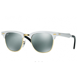 Ray Ban Clubmaster Aluminum RB3507 sunglasses – Silver Frame / Silver Mirror Lens