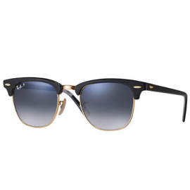 Ray Ban Clubmaster @Collection RB3016 sunglasses – Black Frame / Blue/Grey Gradient Lens