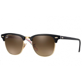 Ray Ban Clubmaster @Collection RB3016 sunglasses – Black Frame / Brown Gradient Lens
