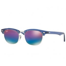 Ray Ban Clubmaster Junior RJ9050S sunglasses – Blue Frame / Blue/Violet Gradient Mirror Lens