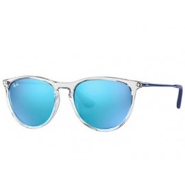 Ray Ban Erika Izzy RJ9060S sunglasses – Transparent; Blue Frame / Blue Gradient Flash Lens