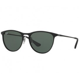 Ray Ban Erika Metal Junior RJ9538S sunglasses – Silver; Black Frame / Green Classic Lens