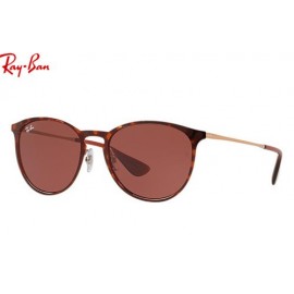 Ray Ban Erika Metal RB3539 sunglasses – Tortoise; Bronze-Copper Frame / Dark Violet Classic Lens