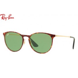 Ray Ban Erika Metal RB3539 sunglasses – Tortoise; Gold Frame / Green Classic Lens
