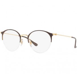 Ray Ban Optics RB3578v eyeglasses – Brown; Gold Frame / Clear Lens