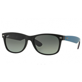 Ray Ban RB2132 New Wayfarer Bicolor sunglasses – Black; Blue Frame / Grey Gradient Lens