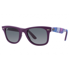Ray Ban RB2140 Original Wayfarer Urban Camouflage sunglasses – Violet; Multicolor Frame / Grey Gradient Lens