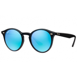 Ray Ban RB2180 Round sunglasses – Black Frame / Blue Gradient Flash Lens