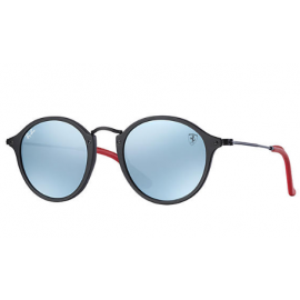 Ray Ban RB2447NM Scuderia Ferrari Collection sunglasses – Black Frame / Silver Flash Lens