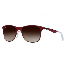 Ray Ban RB3521 Wayfarer Flat Metal sunglasses – Red Frame / Brown Gradient Lens