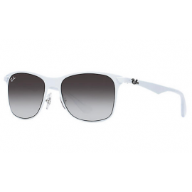 Ray Ban RB3521 Wayfarer Flat Metal sunglasses – White Frame / Grey Gradient Lens