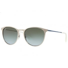 Ray Ban RB3539 Erika Metal sunglasses – Silver; Blue Frame / Green Gradient Lens