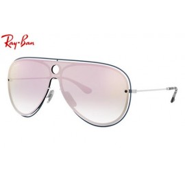 Ray Ban RB3605n sunglasses – Blue; White Frame / Pink Mirror Lens