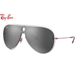 Ray Ban RB3605n sunglasses – Silver; Red Frame / Grey Mirror Lens