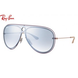Ray Ban RB3605n sunglasses – Violet; Bronze-Copper Frame / Violet Mirror Lens