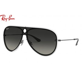 Ray Ban RB3605n sunglasses – White; Black Frame / Grey Gradient Lens