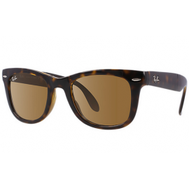Ray Ban RB4105 Wayfarer Folding Classic sunglasses – Tortoise Frame / Brown Classic B-15 Lens